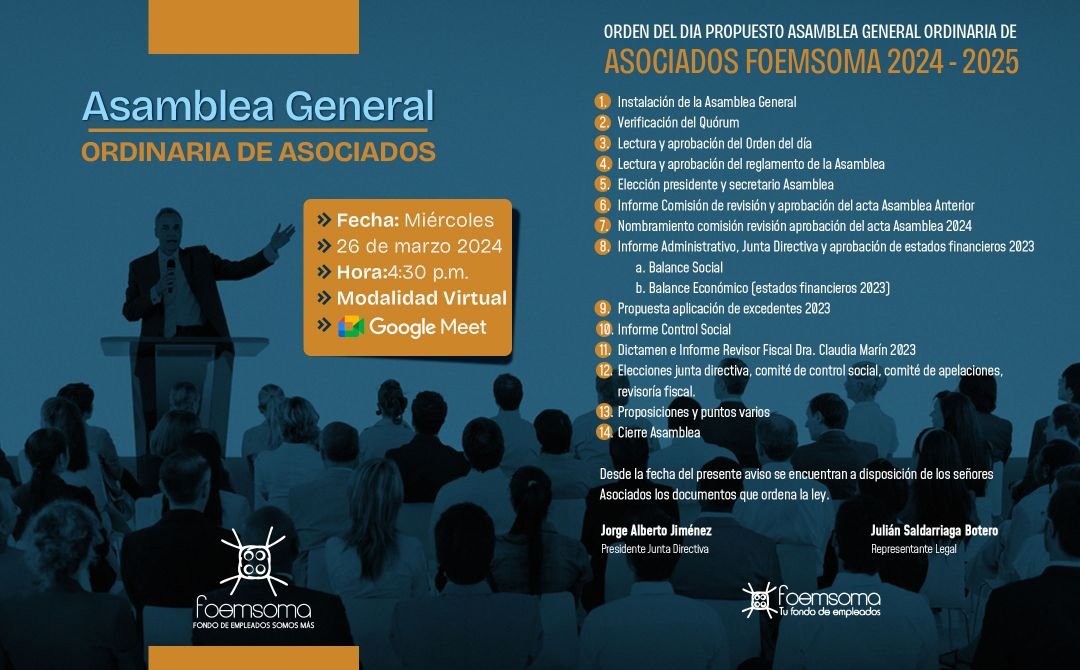 Asamblea General Ordinaria de Asociados Foemsoma 2024