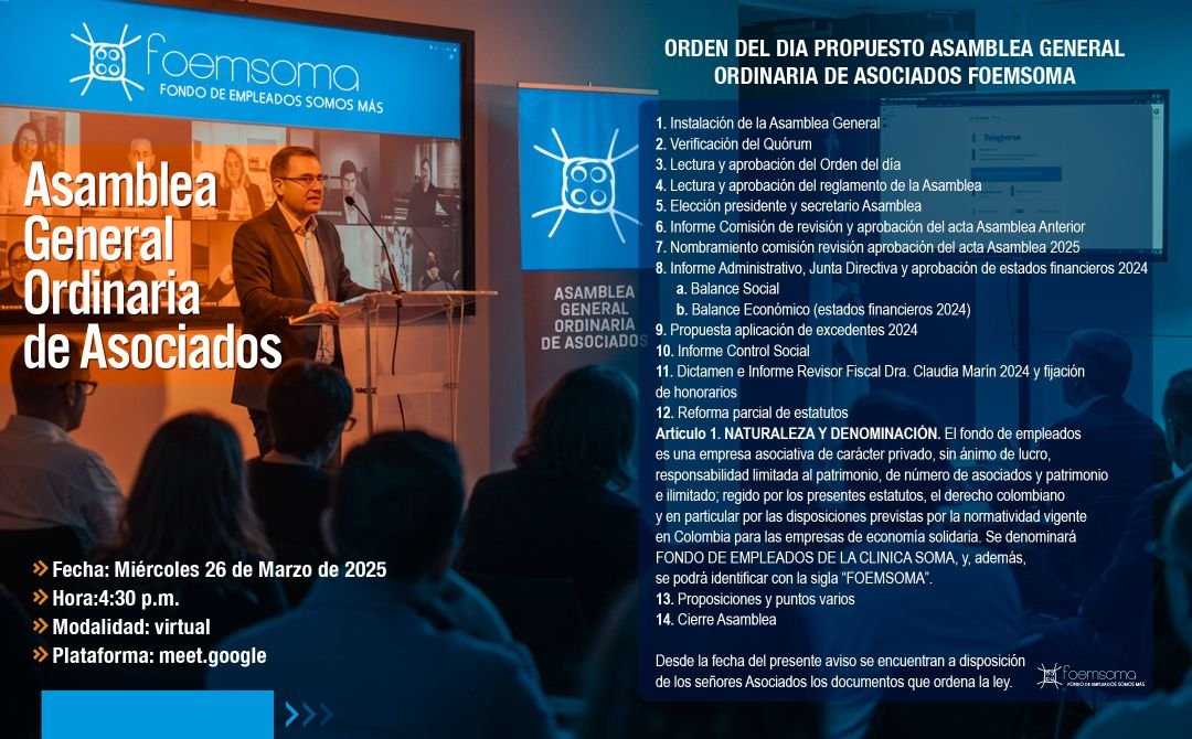 Asamblea General Ordinaria de Asociados Foemsoma 2025