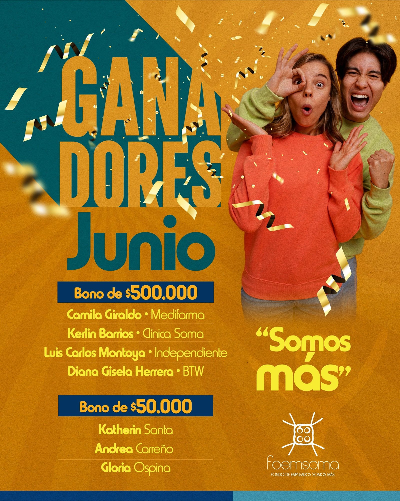 Ganadores Rifa Junio
